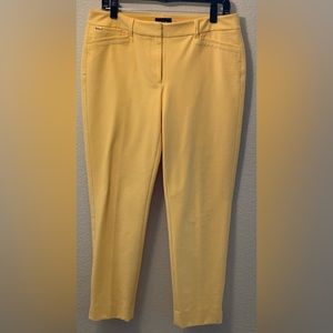 WHBM Maize Yellow slim ankle Pants Size 8
